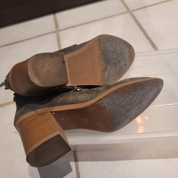 Army green cut-out boots - Picture 12 of 13